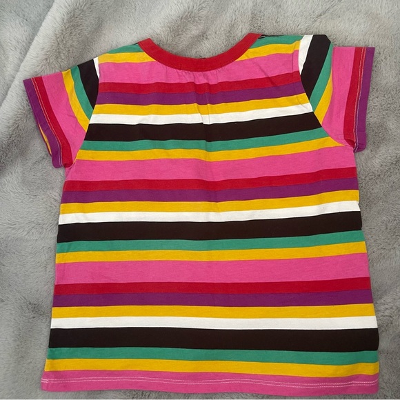 PAM & GELA Rainbow Stripe Crewneck Tee Small Y2K Retro size Small - Picture 5 of 7